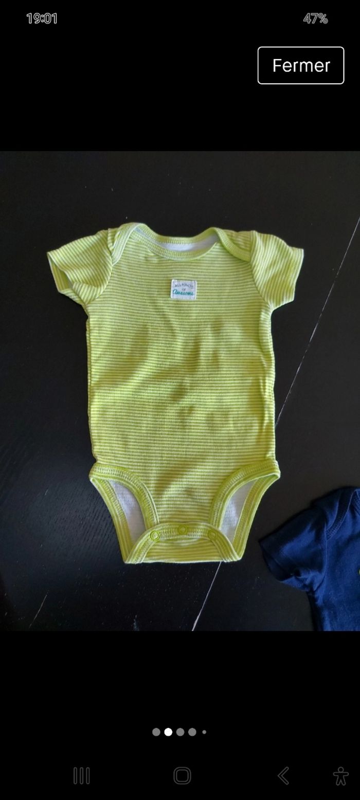 Lot 3 body carters 0/3 mois garçon - photo numéro 2