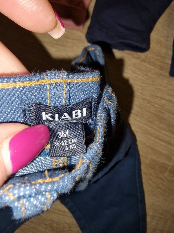 Lot de 3 legging jeans 3 mois - photo numéro 2
