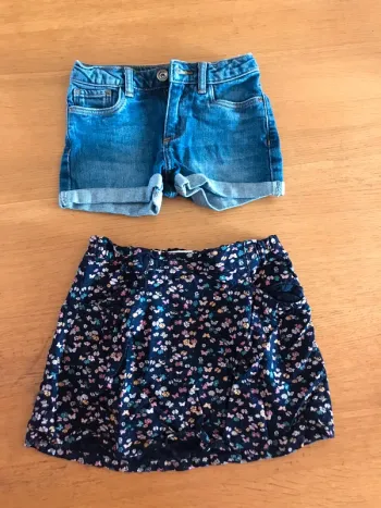 Short jean et jupe liberty
