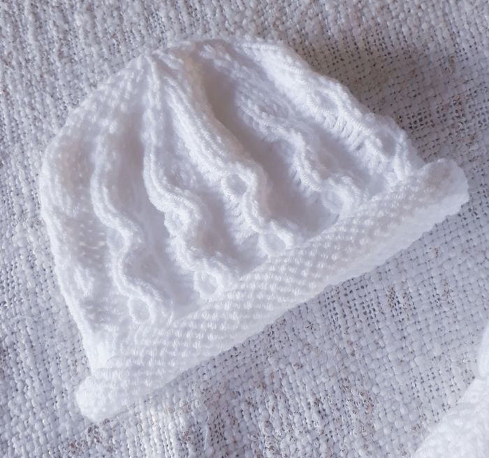Cocon de naissance laine mérinos tricot bébé maternité - photo numéro 3