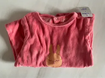 Pyjama épais rose Mots d’Enfants 6 mois/68 cm [ref.111B070]