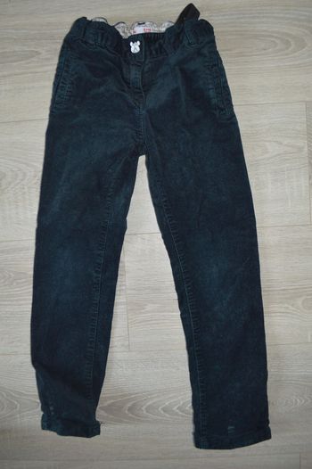 Pantalon velours noir DPAM 8 ans Taille réglable