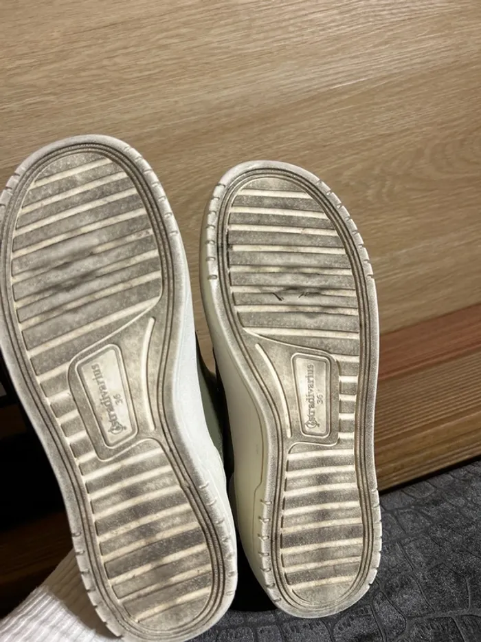 Baskets stradivarius 36 blanc kaki - photo numéro 5