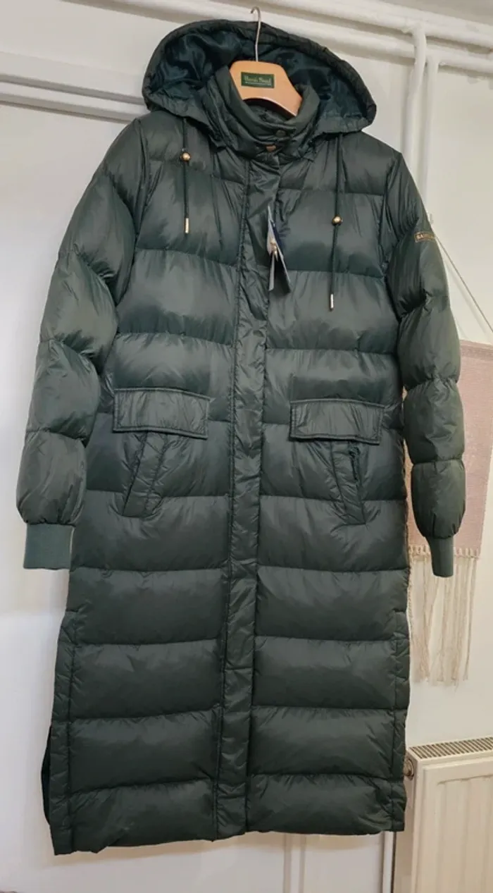 Manteau Doudoune Longue Duvet Plumes Saint James Taille 40 - photo numéro 3