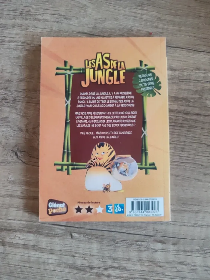 Livre pour enfants "les as de la jungle" numéro 3 "le rocher de la peur" - photo numéro 2