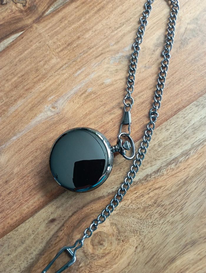 Montre gousset noire ; idée cadeau 🎁 - photo numéro 4