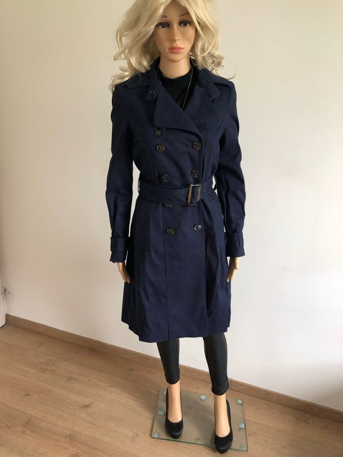 Trench bleu marine Mint&Berry taille 34 TBE - photo numéro 3