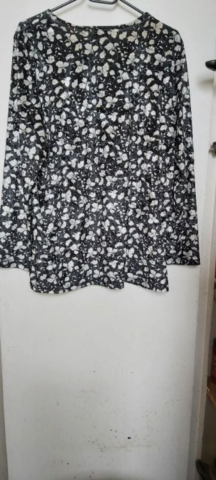 Pull Chemise motifs effets velours