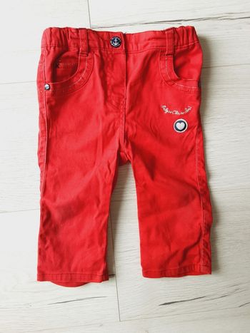 Vêtement bébé fille 12 mois 1 an pantalon rouge Tissaia