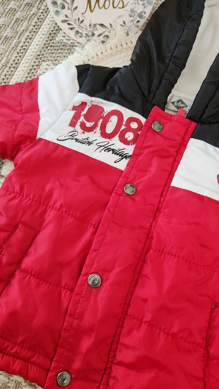 Manteau garçon 12mois Lee Cooper Rouge Blanc - photo numéro 3