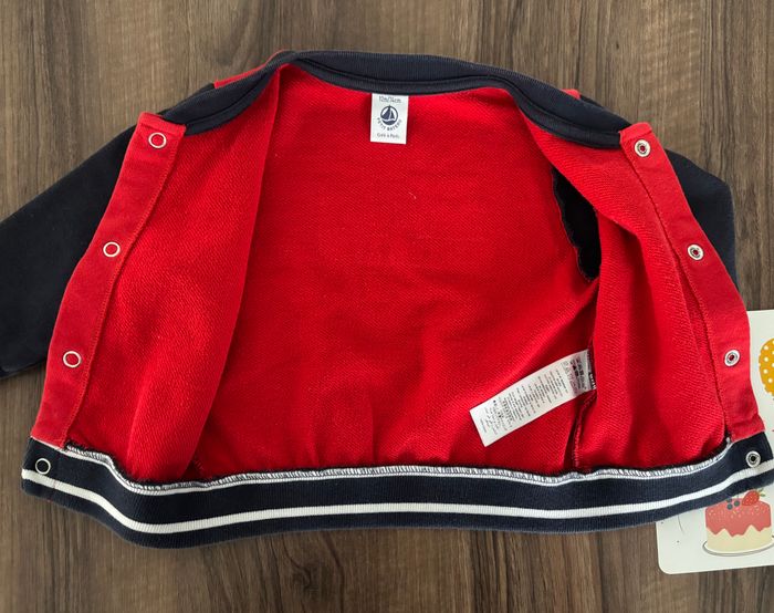 Jolie veste style bombers, marque petit bateau pour bébé taille 12 mois - photo numéro 5