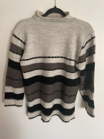 Pull rayé vintage laine made in France
