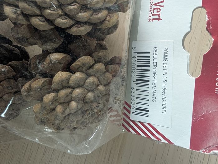 Lot de 6 pomme de pin naturels taille 3-5 cm neuf - photo numéro 4