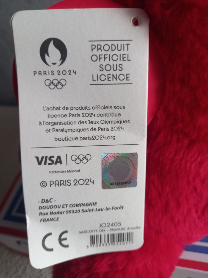 Peluche Mascotte JO2024 23cm Articulée - photo numéro 5