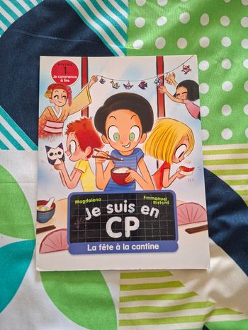 Livre enfant je suis en CP la fête à la cantine 