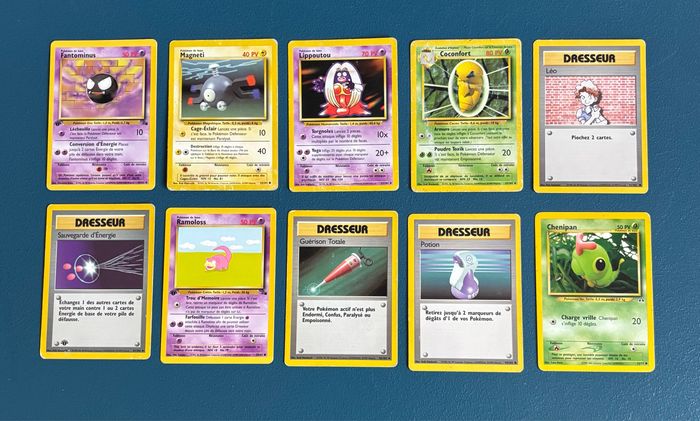 Lot de 10 cartes Pokémon Wizard
