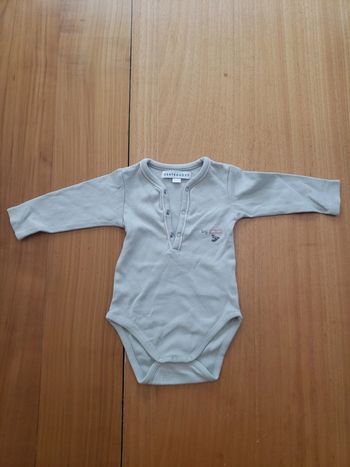 Body manches longues vert clair 3 mois vertbaudet