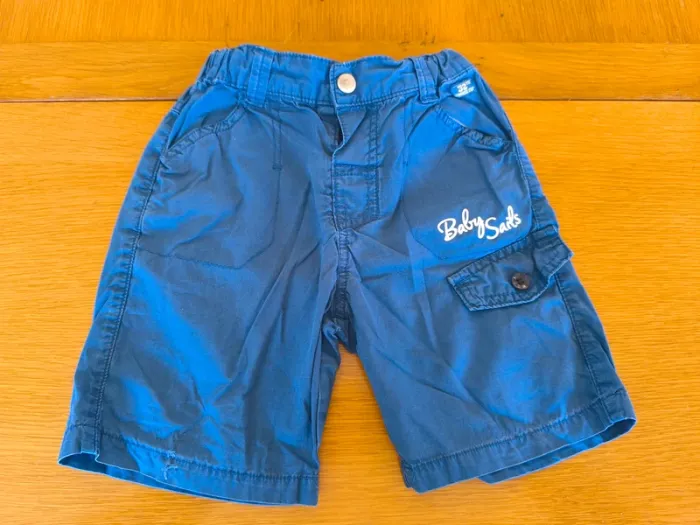 310757 short bleu garçon 24 mois u tout petits