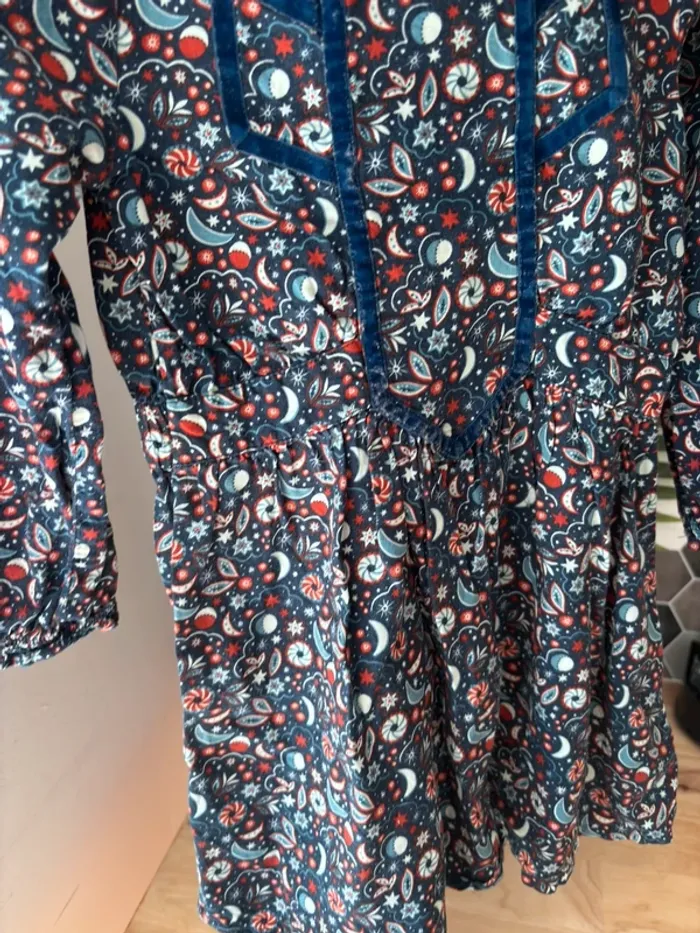 💙 superbe robe en coton à manches longues - TAO - 5 ans - photo numéro 5