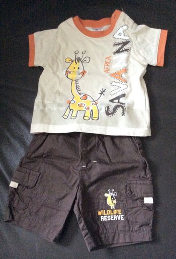 Ensemble NEUF 3 mois short et t shirt