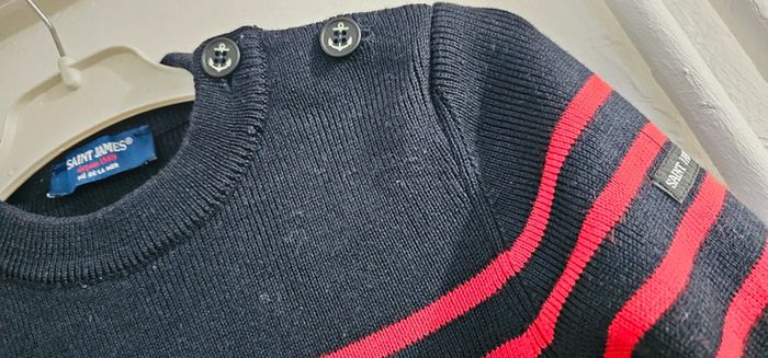 Pull Marinière Laine Saint James Taille 8 ans - photo numéro 2