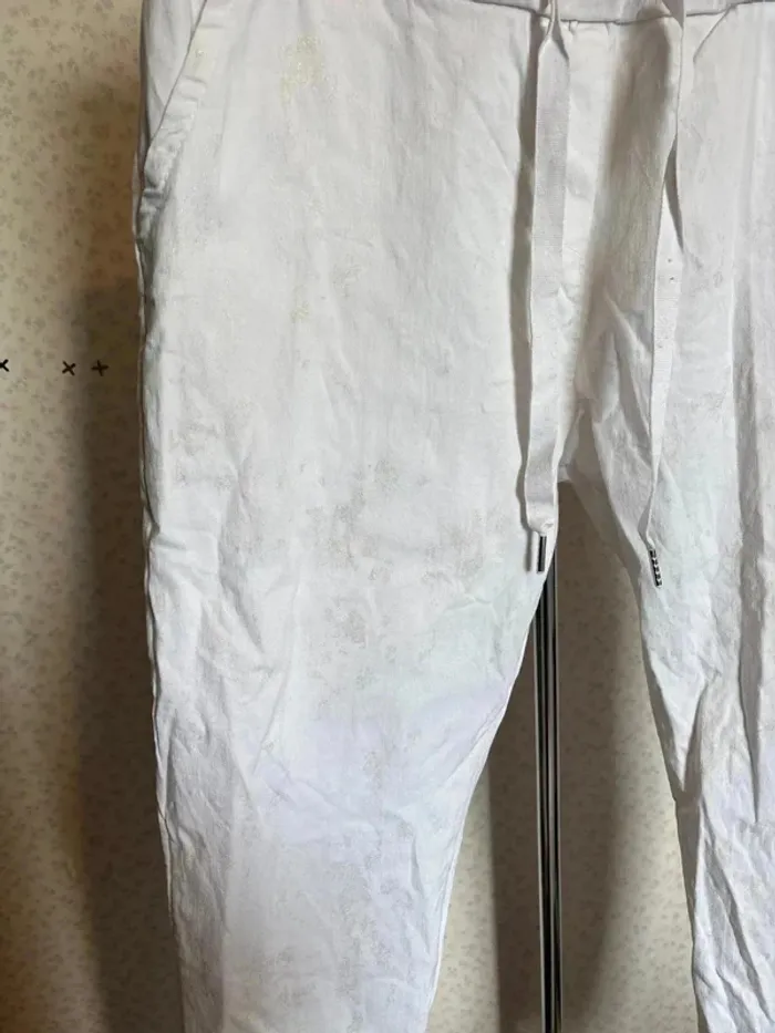 Pantalon blanc et doré taille unique made in italy - photo numéro 2