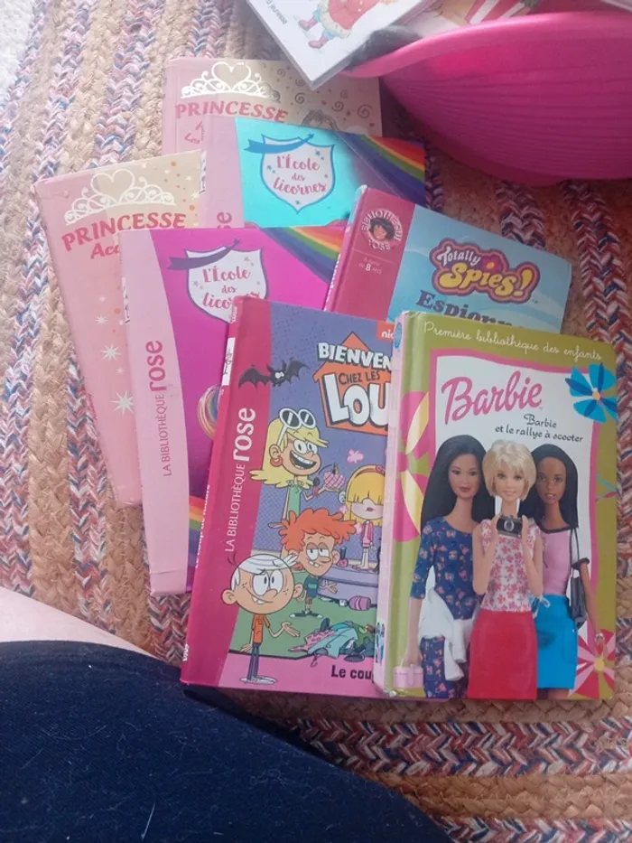 Lot de 7 livres bibliothèque rose