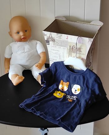 👕 T-shirt bébé garçon 18-24 mois – animaux colorés