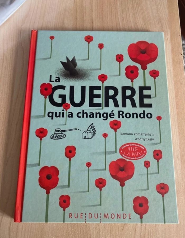 Livre couverture cartonnée neuf, la guerre qui a changé Rondo , édition, rue du monde neuf