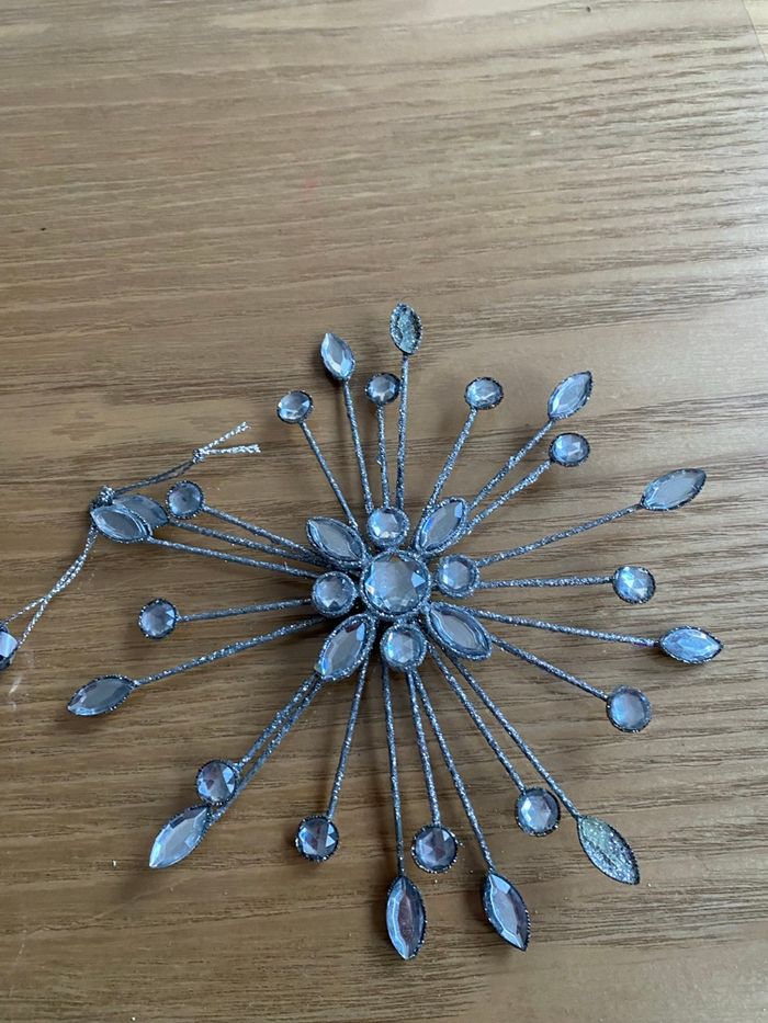 Lot de 3 décorations argentées - photo numéro 3