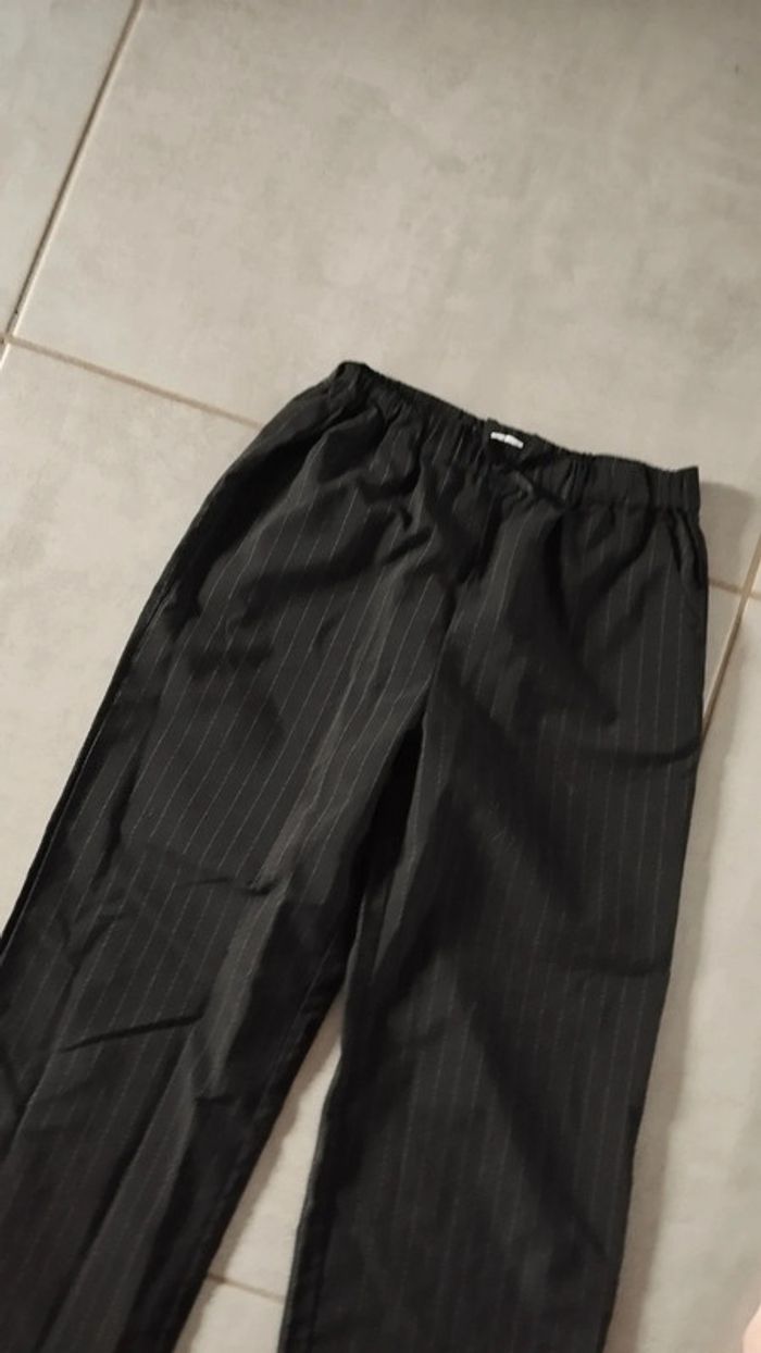 Pantalon noir rayures gemo taille 10 ans - photo numéro 3