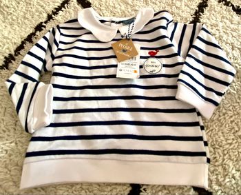 Pull mariniere 24 mois le phare de la baleine neuf 