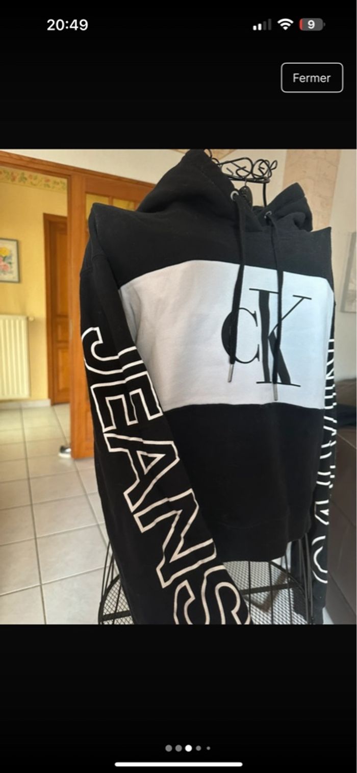 Sweat Calvin Klein noir et blanc femme - photo numéro 5