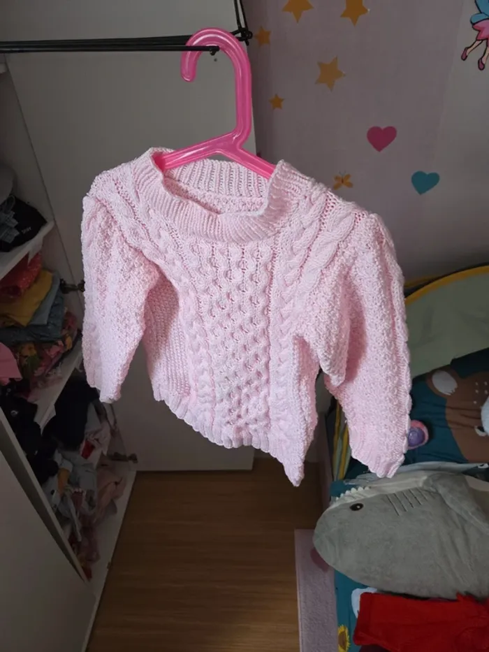 Pull fait main taille 8 ans - photo numéro 4