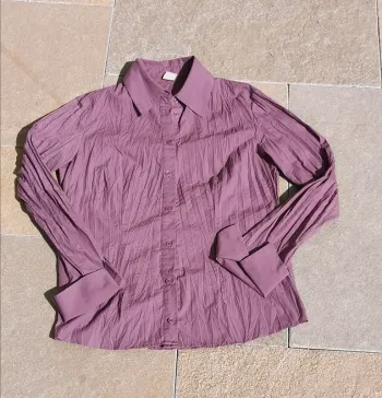 Chemisier aspect froissé camaieu taille 40