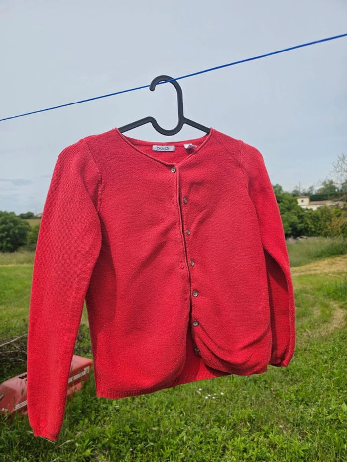 Gilet rouge fille okaidi 8 ans - photo numéro 5