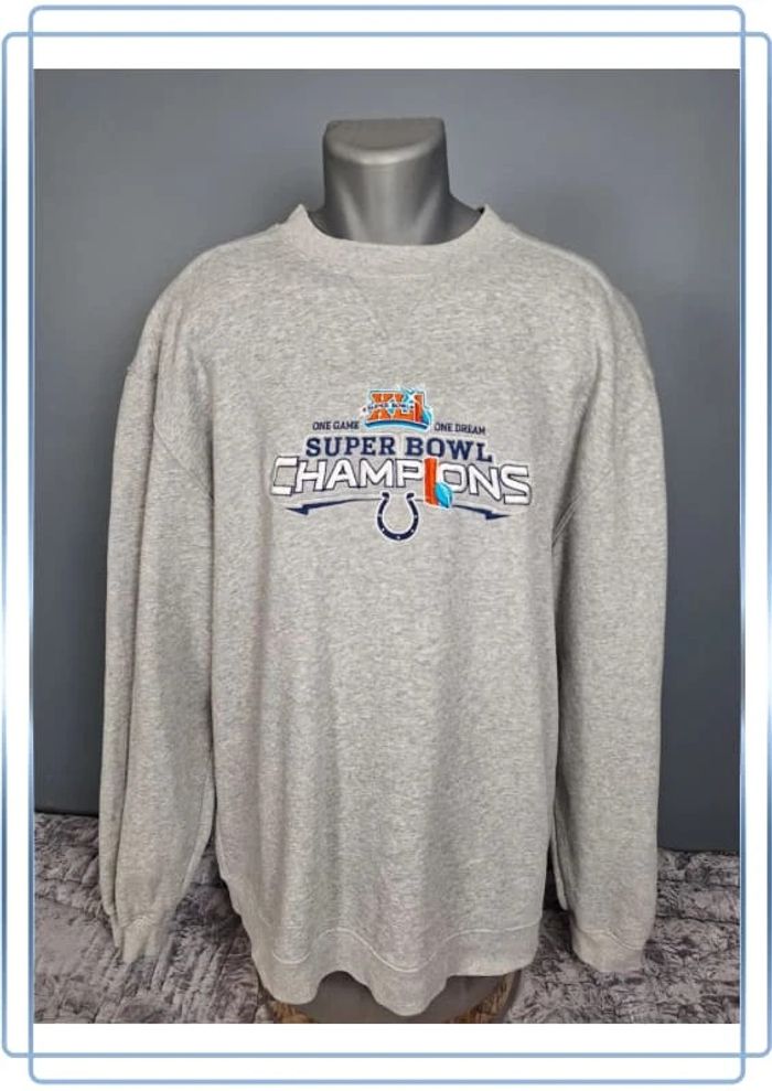 Sweat col rond / crewneck reebok homme gris / taille XL full broderie(305)