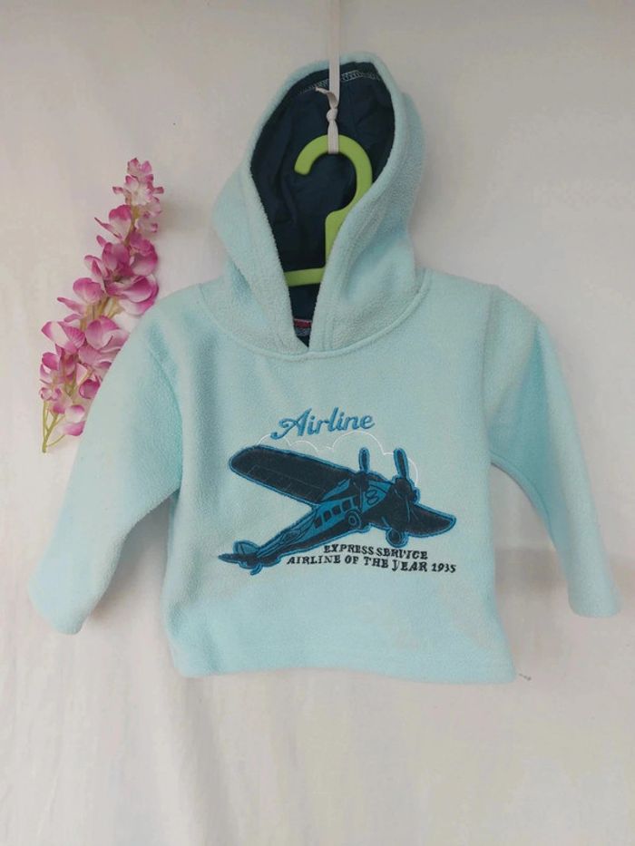 Pull polaire à capuche 18 mois Prend ton pouce