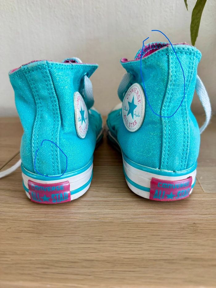 Converse All Star Chuck Taylor metallic blue junior P33 - photo numéro 4