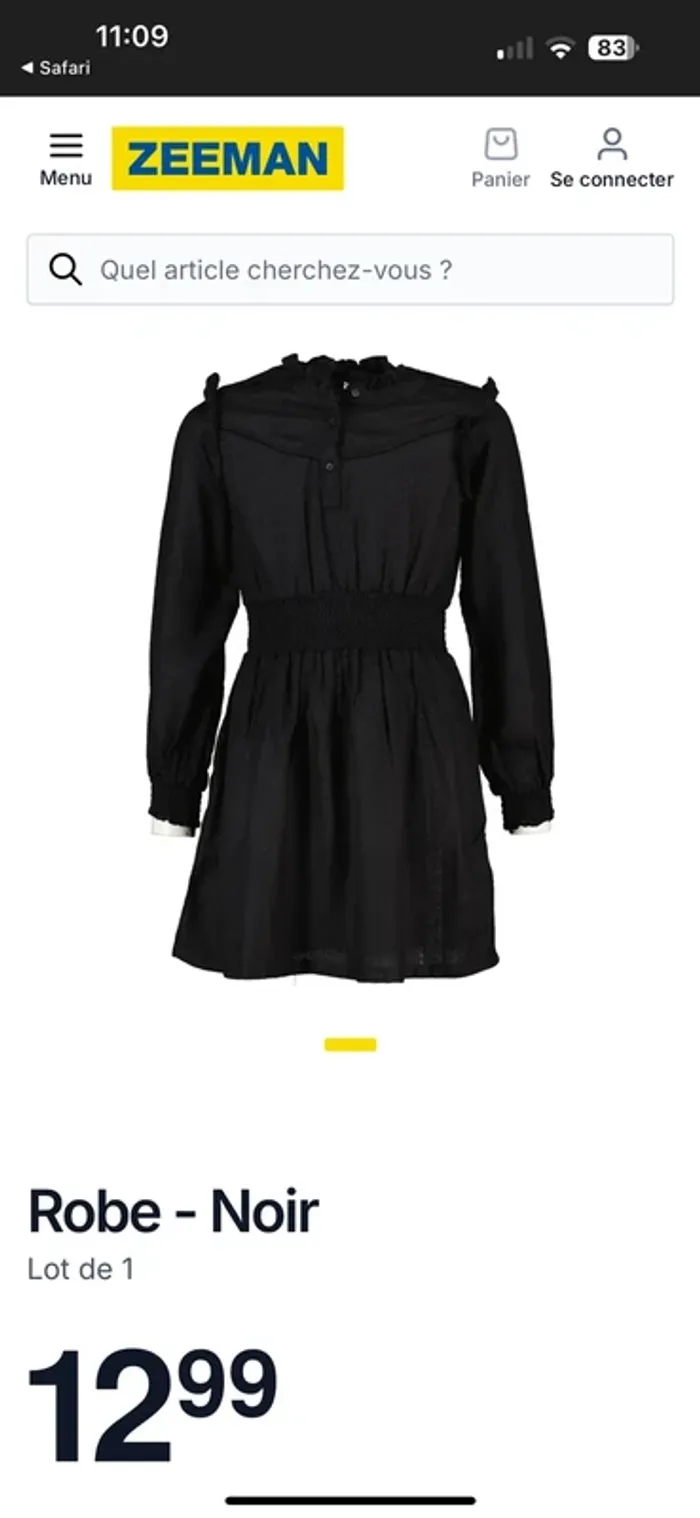 Robe noire Zeeman 134-140cm 9-10ans NSE - photo numéro 8