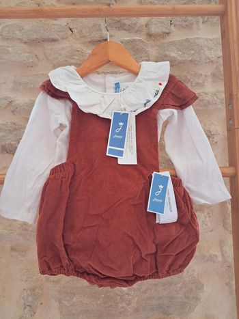 Neuf avec 🏷 Ensemble jacadi 18 mois salopette bloomer + body
