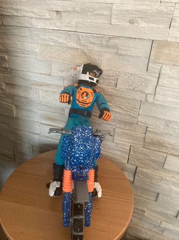 Moto Neige Action Man Mission Artic Motocross Hasbro 99 + Figurine Articulé Vintage