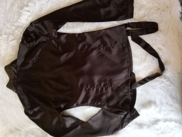 Chemisier cache coeur marron satiné Taille 38 Neuf - photo numéro 2