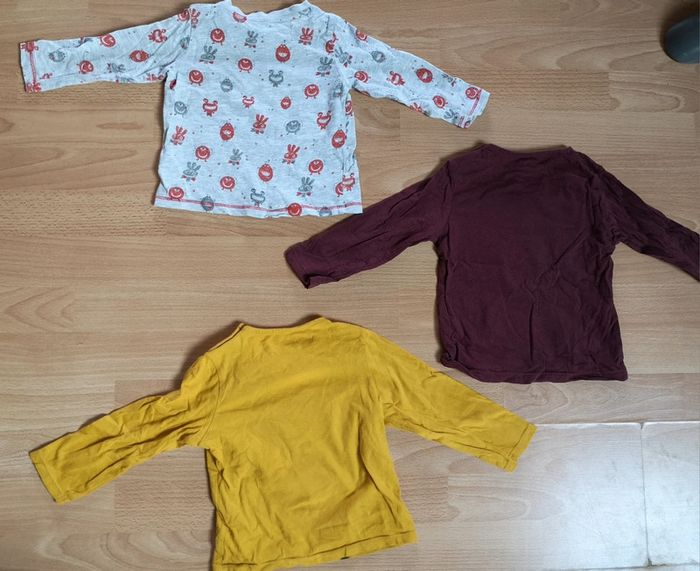 Lot 6 Tee-shirts manches longues 18 mois ours dino - photo numéro 5