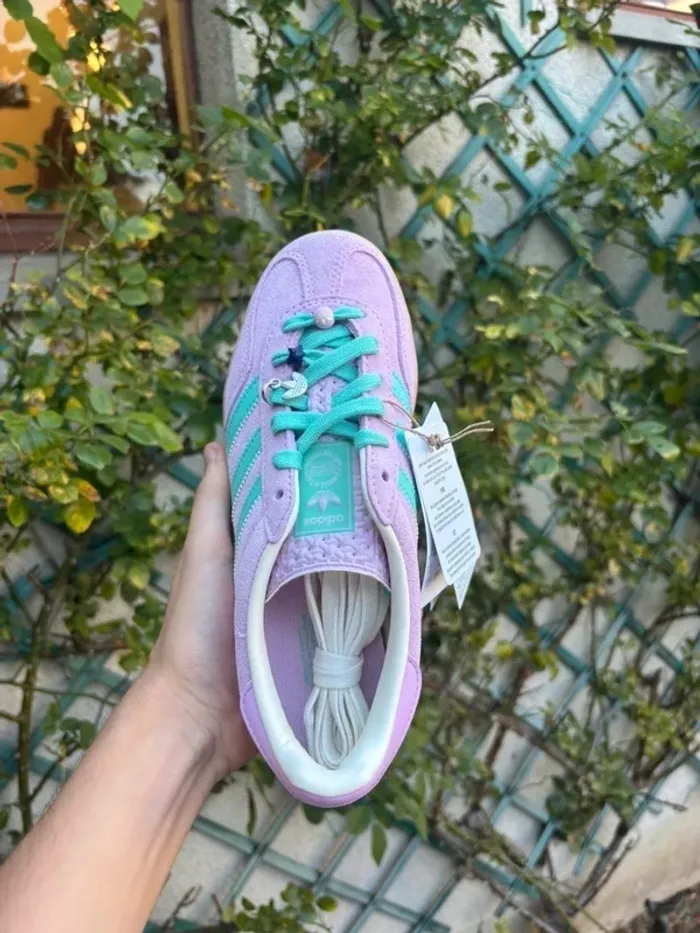 Adidas Originale Gazelle Bliss lilac / Acid mint - photo numéro 3