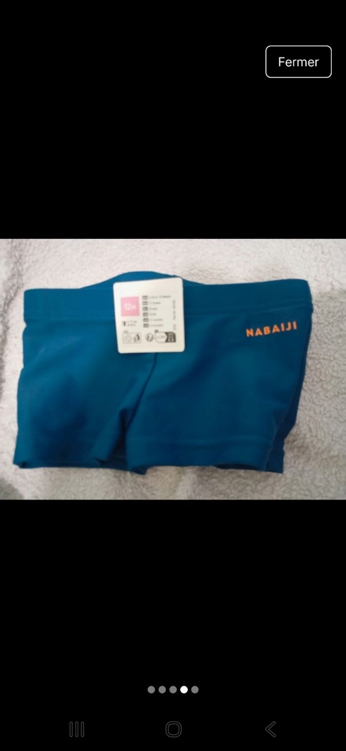 Lot 3 shorts de bain bébé 12mois - photo numéro 4