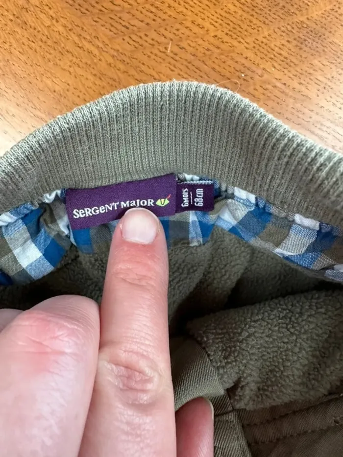 Pantalon kaki doublé sergent major 6 mois - photo numéro 3