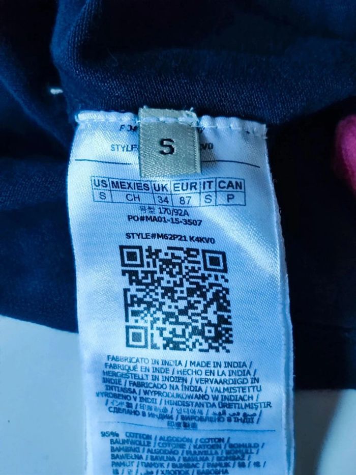 Polo Guess homme bleu Marine et rose fushia t s 36 - photo numéro 9