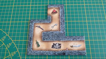 Planche souterraine bi-face n°6 pièce jeu de société Cartagena L'évasion 2009 Leo Colovini #C54