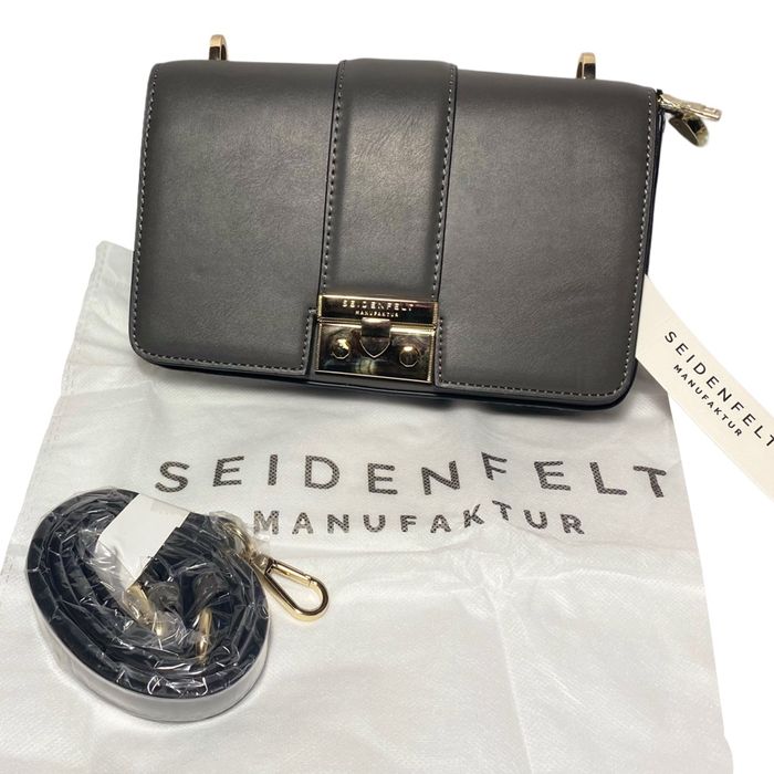 👜Sac bandoulière Seidenfelt Manufaktur – Gris anthracite élégant
